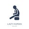 lazy human icon. Trendy flat vector lazy human icon on white background from Feelings collection