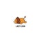 Lazy lion icon, logo vector design