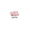 Lazy pig, little piggy sleeping icon, logo design