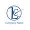 LC letter Checklist logo vector