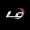 LC Logo Letter Speed Meter Racing Style