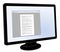 LCD flat screen monitor with generic word processor open