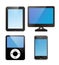 Lcd monitor, ipad, iphone,ipod vectors