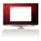 LCD red web browser monitor