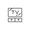 LCD TV outline icon