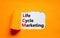 LCM lifecycle marketing symbol. Concept words LCM lifecycle marketing on white paper on a beautiful orange background. Business