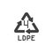 Ldpe sign vector icon