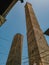 Le Due Torri, two medieval leaning towers in Bologna