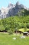 Le Frenalay at the foot of Fer-a-Cheval Cirque, French Alps