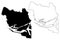 Le Havre City French Republic, France map vector illustration, scribble sketch City of Le Havre map