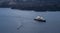 Le Laperouse cruise ship offshore at Santorini, Greece