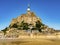 Le Mont Saint Michel, stunning view of the famous abbey during low tide