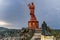 Le Puy-en-Velay, Auvergne, Massif Central, France : The statue of Notre-Dame de France