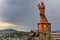 Le Puy-en-Velay, Auvergne, Massif Central, France : The statue of Notre-Dame de France