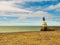 Le Treport lighthouse overlooking the Atlantic Ocean, Normandy, Northern France