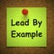 Lead by example idiom means to walk the talk - 3d illustration
