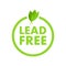 Lead free sign, label. Vector stock illustration