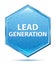 Lead Generation crystal blue hexagon button