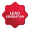 Lead Generation misty rose red starburst sticker button