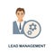 Lead Management flat icon from reputation management collection. Simple line element Lead Management symbol for templates, web