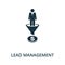 Lead Management icon from reputation management collection. Simple line element Lead Management symbol for templates