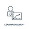 Lead Management icon from reputation management collection. Simple line element Lead Management symbol for templates, web design
