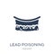 Lead poisoning icon. Trendy flat vector Lead poisoning icon on w