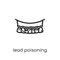 Lead poisoning icon. Trendy modern flat linear vector Lead poisoning icon on white background from thin line Diseases collection