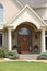 Leaded Glass And Wood Entry Door