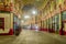 Leadenhall Market at night, London,