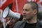 Leader of the Left Front movement Sergei Udaltsov in marsh leftist in the center city. One of the leaders of the protest movement