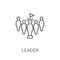 Leader linear icon. Modern outline Leader logo concept on white