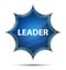 Leader magical glassy sunburst blue button