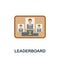 Leaderboard flat icon. Simple sign from gamification collection. Creative Leaderboard icon illustration for web design