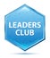 Leaders Club crystal blue hexagon button