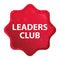 Leaders Club misty rose red starburst sticker button