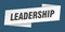 leadership banner template. leadership ribbon label.