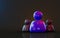 leadership bunch of people icon with on dark background 3d render concept