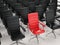 Leadership concept with red office chair