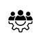 Leadership line icon in flat style Teamwork symbol