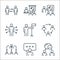Leadership line icons. linear set. quality vector line set such as talking, speech, director, cycle, leadership, leadership,