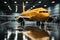 Leadership, orange plane guides yellow fleet in life\\\'s metaphor