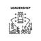 Leadership Skill Vector Concept Black Illustration