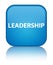 Leadership special cyan blue square button