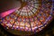 Leading lines to stained glass ceiling in Louisiana Old State Capitol Building