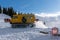 Leadville, Colorado- March 7, 2020: People gather outside on Vail Pass for the annual Snowcat Jamboree