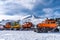 Leadville, Colorado- March 7, 2020: People gather outside on Vail Pass for the annual Snowcat Jamboree