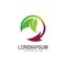 Leaf and arrow logo, medical icon, organic , life logo