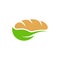 Leaf Bakery logo design vector illustration, Creative Bakery logo design concept template, symbols icons