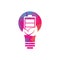 Leaf battery bulb shape concept logo design vector icon.